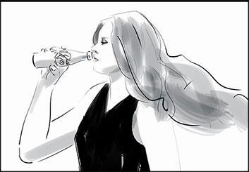 Wes Louie's People - B&W Tone storyboard art