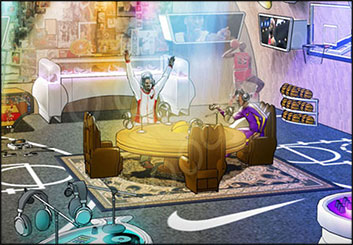 Wes Louie's Set Rendering  storyboard art