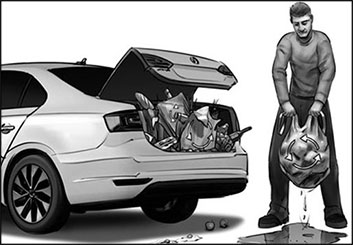 Wes Louie's Vehicles storyboard art