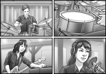 Jasper Yu's People - B&W Tone storyboard art