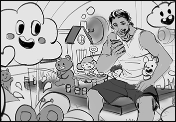 Maria Chou's People - B&W Tone storyboard art