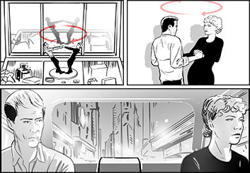 Ed Traquino's People - B&W Tone storyboard art