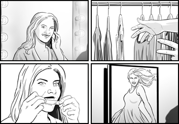 Ed Traquino's Beauty / Fashion storyboard art