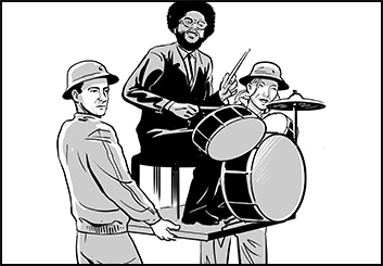 Ed Traquino's People - B&W Tone storyboard art