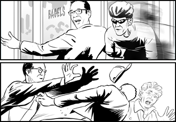 Ed Traquino's People - B&W Tone storyboard art