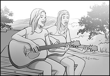 Ed Traquino's People - B&W Tone storyboard art