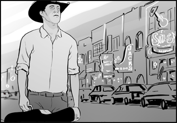 Ed Traquino's People - B&W Tone storyboard art