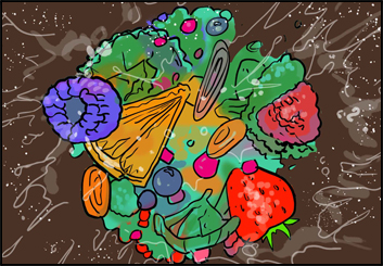 Ed Traquino's Food storyboard art