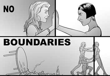 Ed Traquino's People - B&W Tone storyboard art