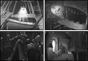 Jingjing Cao's Concept Environments storyboard art