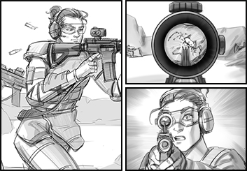 Jingjing Cao's Video Games storyboard art