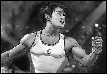 Jingjing Cao's People - B&W Tone storyboard art