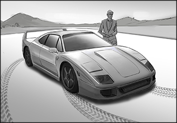 Jingjing Cao's Vehicles storyboard art