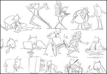 Bart Bus's Characters / Creatures storyboard art