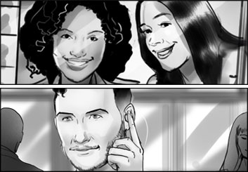 James Randolph*'s People - B&W Tone storyboard art