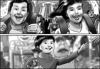 James Randolph*'s People - B&W Tone storyboard art