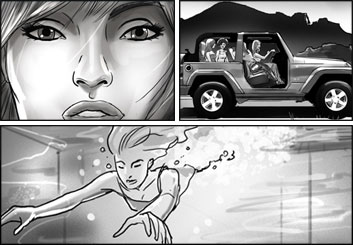 James Randolph*'s People - B&W Tone storyboard art