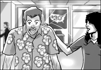 James Randolph*'s People - B&W Tone storyboard art