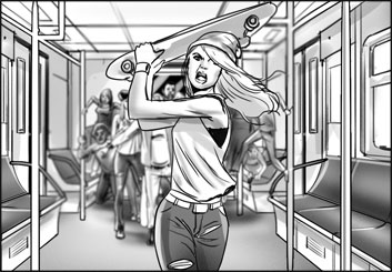 James Randolph*'s People - B&W Tone storyboard art