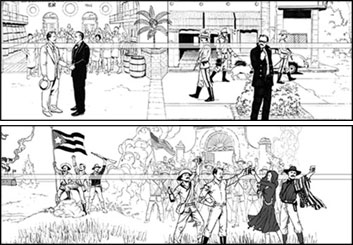 Sean Chen's People - B&W Line storyboard art