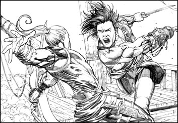 Sean Chen's Action storyboard art