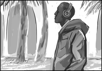 Lee Milby's People - B&W Tone storyboard art