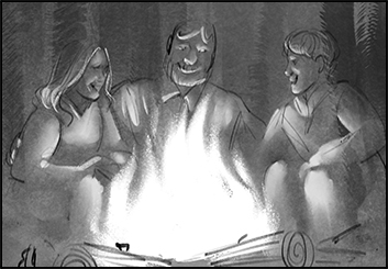 Lee Milby's People - B&W Tone storyboard art