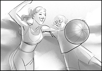 Lee Milby's People - B&W Tone storyboard art