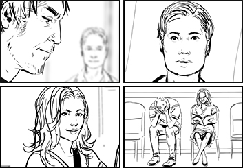 Lee Milby's People - B&W Line storyboard art