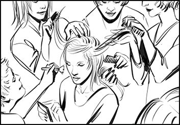 Lee Milby's Beauty / Fashion storyboard art