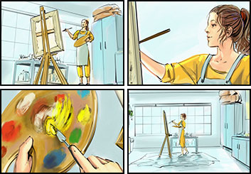 Lee Milby's People - Color  storyboard art