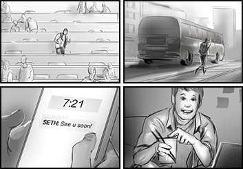 Lee Milby's People - B&W Tone storyboard art