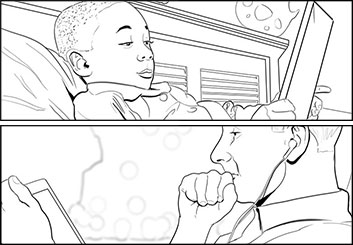 Jeremiah Wallis's People - B&W Line storyboard art