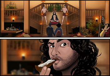 Jeremiah Wallis's People - Color  storyboard art