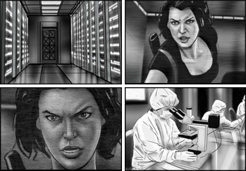 Jeremiah Wallis's People - B&W Tone storyboard art