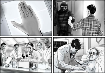 Jeremiah Wallis's People - B&W Tone storyboard art