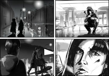 Jeremiah Wallis's People - B&W Tone storyboard art