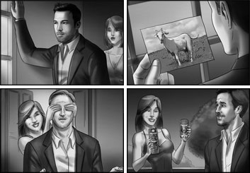 Lidat Truong*'s People - B&W Tone storyboard art