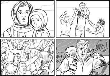 Lidat Truong*'s People - B&W Line storyboard art