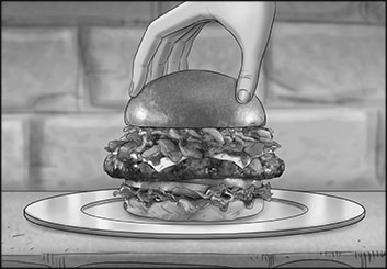 Lidat Truong*'s Food storyboard art