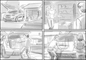 Lidat Truong*'s Shooting Vehicles storyboard art