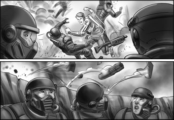 Lidat Truong*'s People - B&W Tone storyboard art