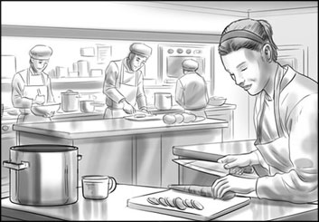 Lidat Truong*'s People - B&W Tone storyboard art