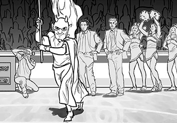 Denice Au's People - B&W Tone storyboard art