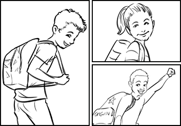 Denice Au's Kids storyboard art