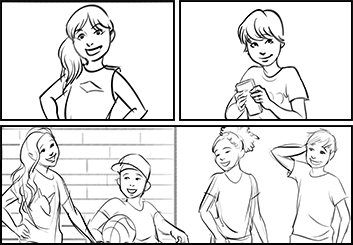 Denice Au's Kids storyboard art