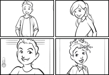 Denice Au's Kids storyboard art