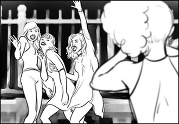 Denice Au's People - B&W Line storyboard art