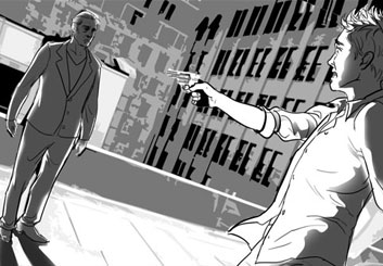 Denice Au's People - B&W Tone storyboard art