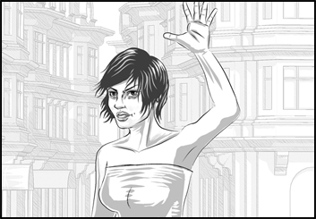 Alex's People - B&W Tone storyboard art